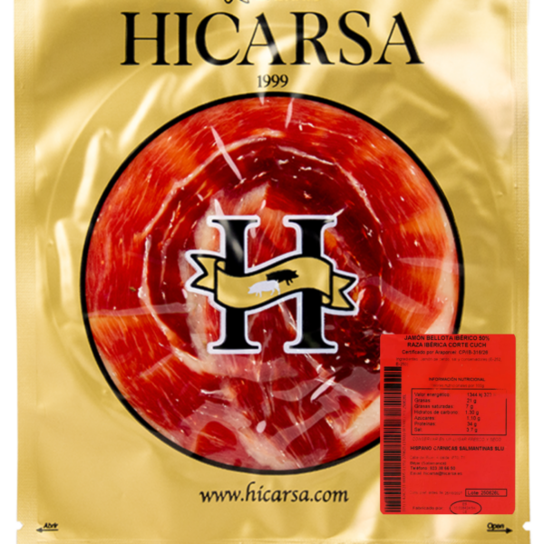 Jamón Bellota Ibérico 50% Raza Ibérica Corte Cuchillo al Vacío